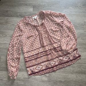Small Sheer Casual Boho Top